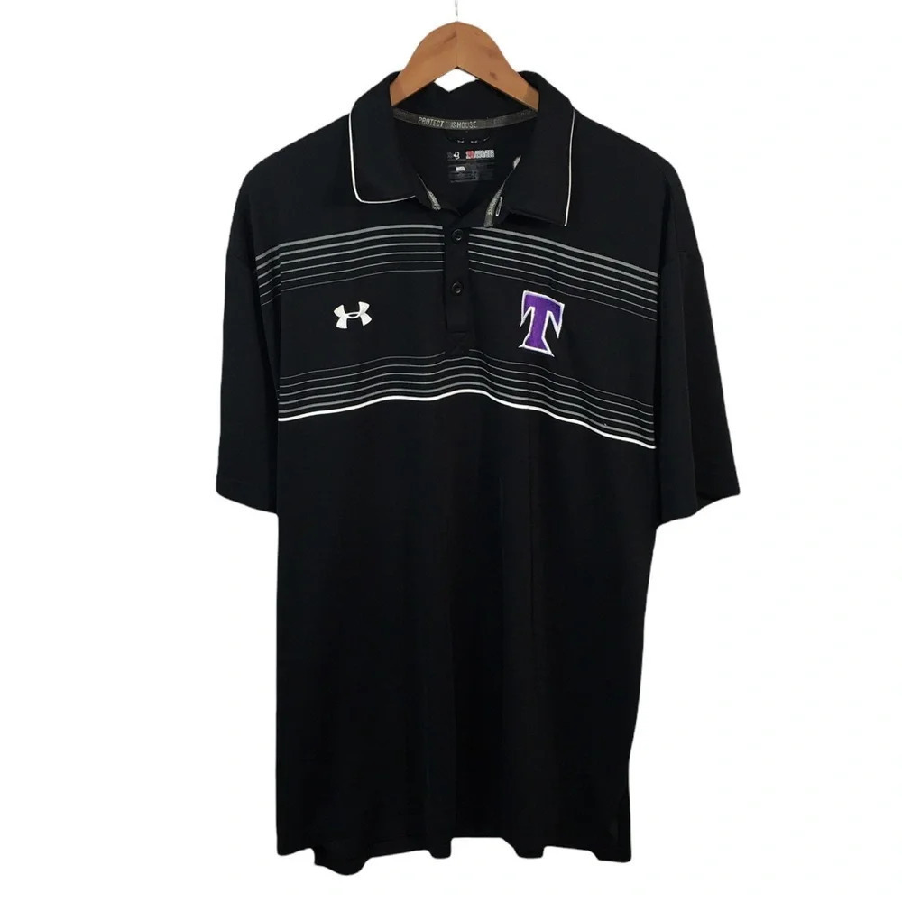 PO60 Mens UNDER ARMOUR Loose Heat Gear Performance Stretch Polo Shirt 2XL